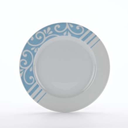 Bord XL blauwe krul 260mm