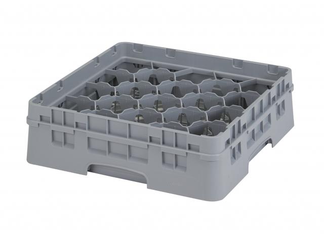Cambro Voetglazenkorf met 1 opzetstuk - 500x500 H 143mm max 92mm 20 compartimenten - Soft Gray