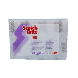 Schuurpad dun wit krasvrij 158x224mm