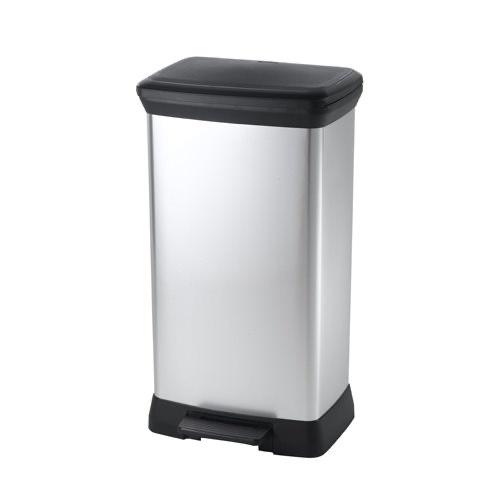 Pedaalemmer Decobin PP Metal/zwart 50L