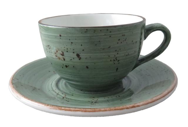 Kop cappuccino Rustic donkergroen 300cc