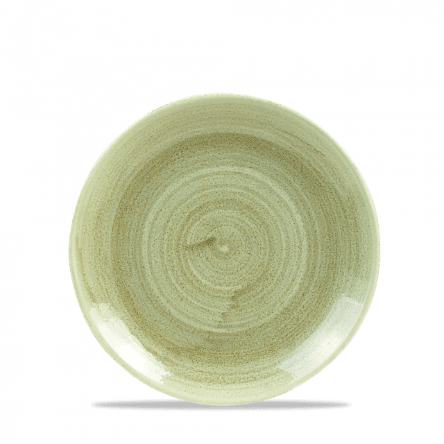 Churchill Stonecast Patina Coupebord plat - Ø165mm - Burnished Green
