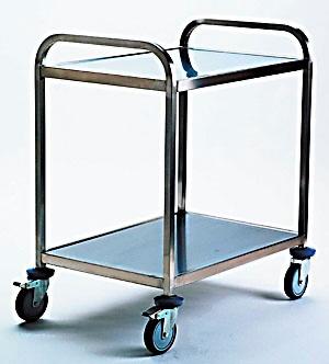 Serveerwagen vk/buis 2 bladen 800x550mm