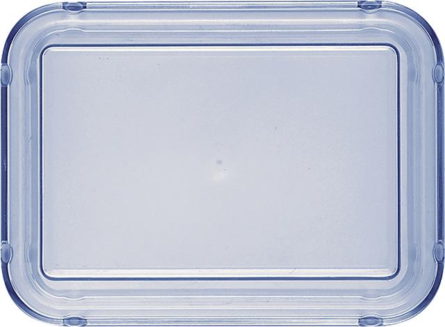 Bauscher Deksel hoog - 180x130mm - Blauw/Transparant