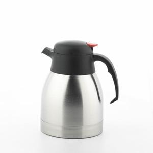 Isoleerkan onbreekbaar 18/10 m/rode drukknop 1,20L