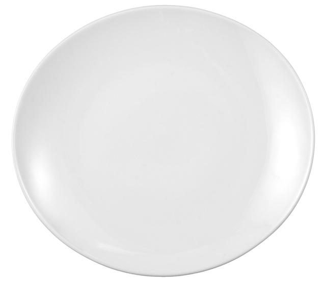 Bord ovaal Brasserie wit 290mm