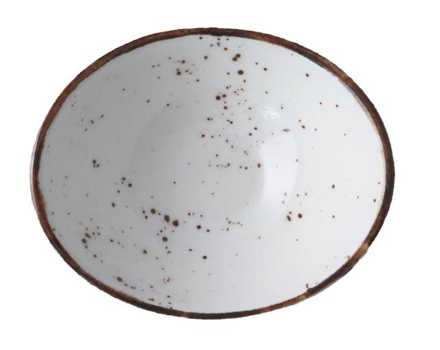 Schaal ovaal Rustic wit 100mm