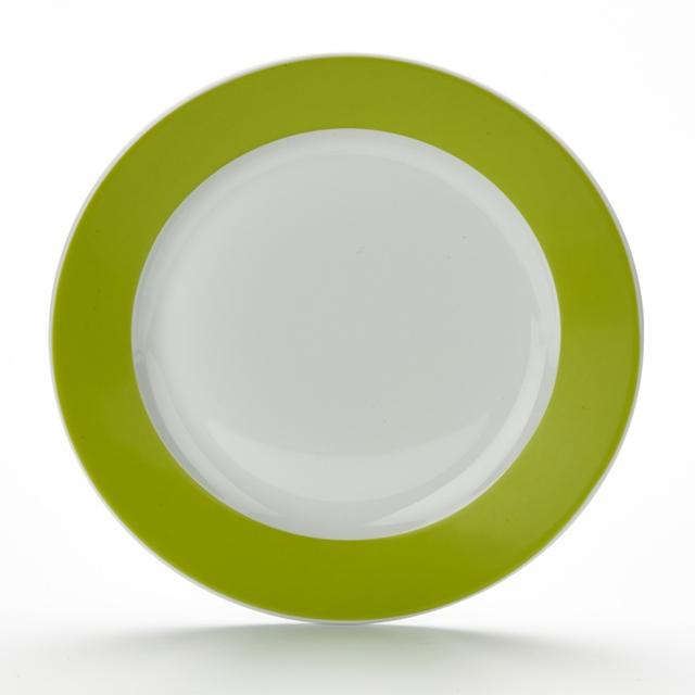 Bord m/brede rand Colour$ Groen 240mm