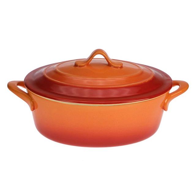 Ovenschotel m/d ovaal oranje 500cc