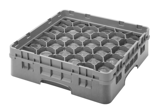 Cambro Voetglazenkorf met 1 opzetstuk - 500x500 H 143mm max 92mm 30 compartimenten - Soft Gray