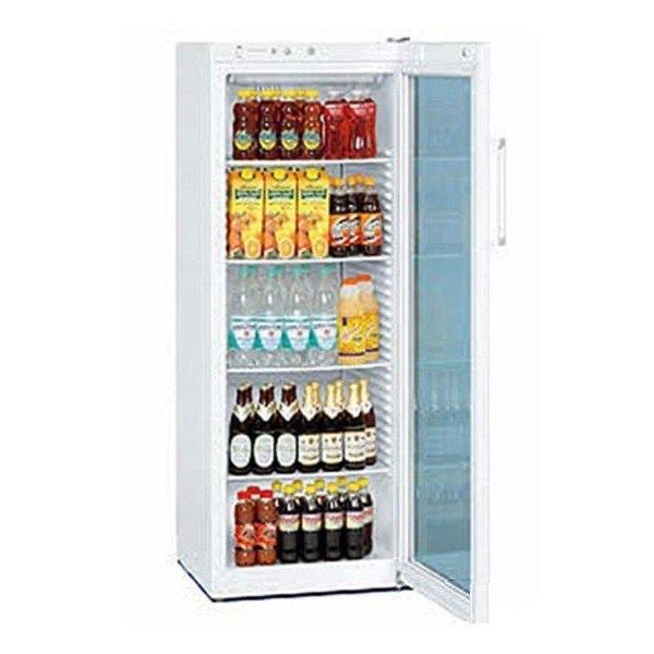 Flessenkoelkast MRFvc 3511-20 staal/wit glasdeur 347L