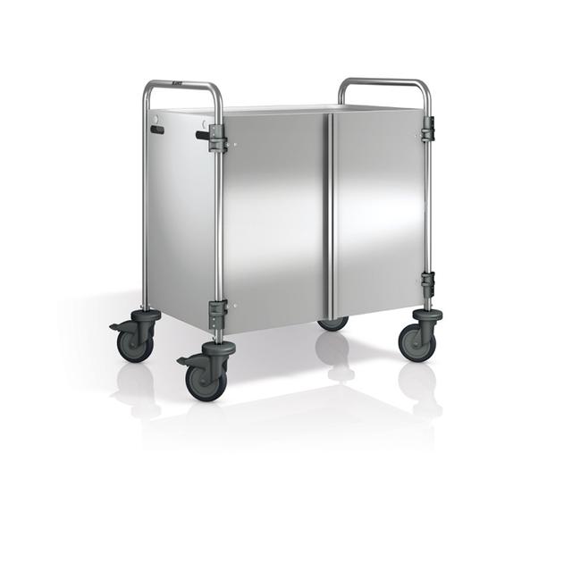 Serveerwagen gesloten 2 bladen RVS SW8x5-2