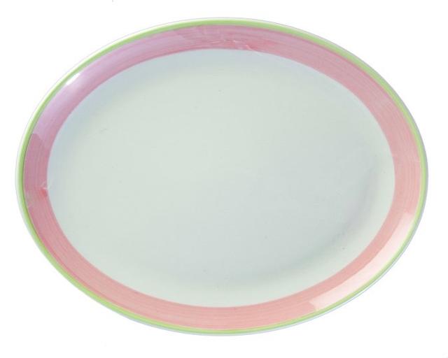 Serveerschotel ovaal Cosmo roze 250mm
