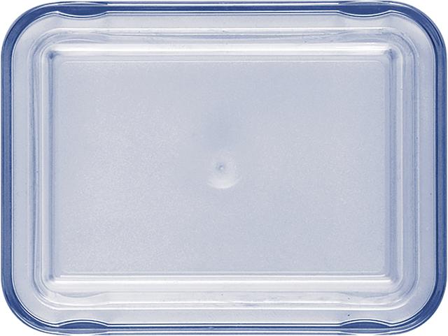 Bauscher Deksel hoog - 120x90mm - Blauw/Transparant