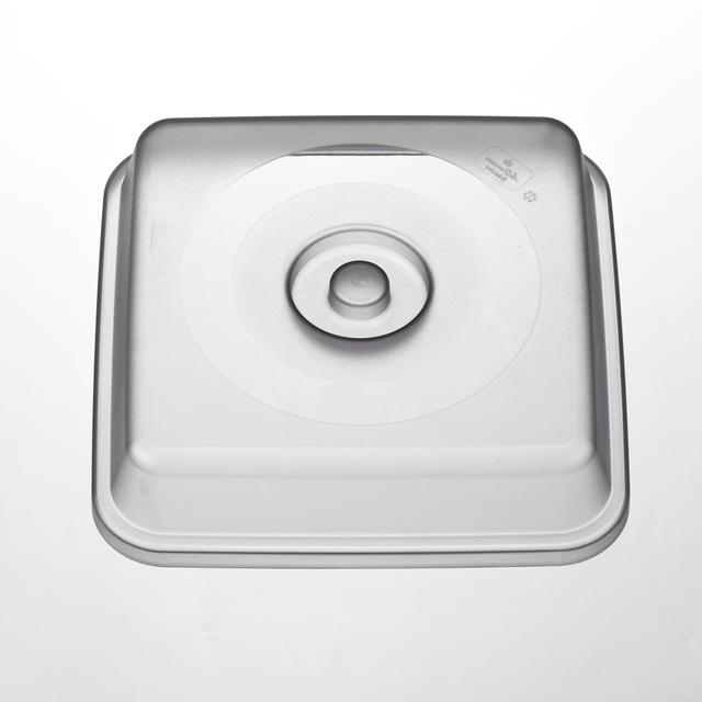 Bordendeksel met greep - 209x209x46mm - Grijs Transparant