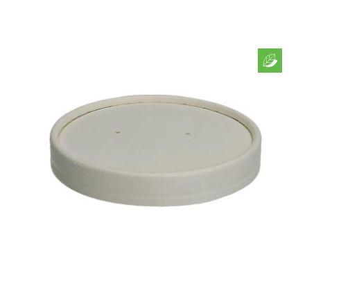 Deksel karton wit tbv beker soep 240cc PLA coating doos 20x25