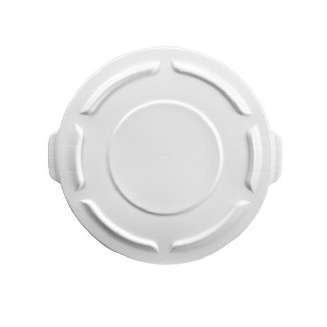 Afvalcontainer-deksel rond wit 38L