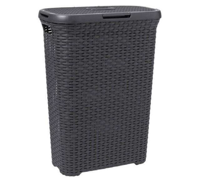 Wasbox Style m/d rh PP antraciet 40L
