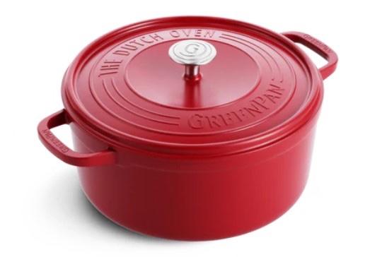 Featherweights Stoofpot met keramische antikleeflaag met deksel RED 26cm