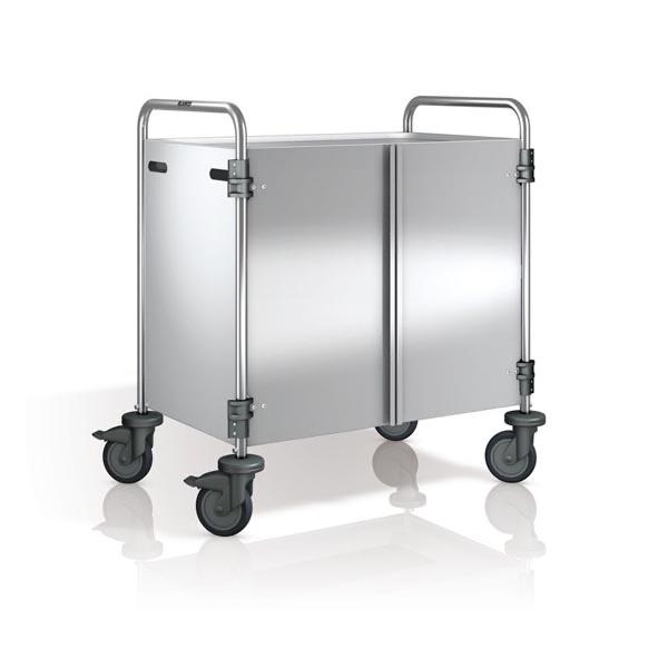Serveerwagen gesloten 2 bladen RVS SW10x6-2 BASIC
