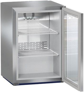 Koelkast minibar FKv 503 edelstaal glasdeur 42L