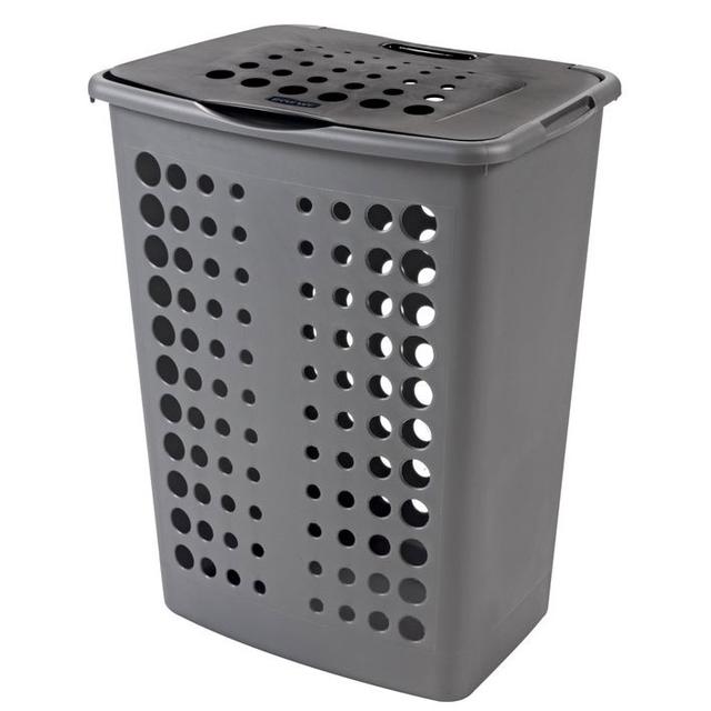 Wasbox m/d rh PP Victor zilver/antraciet 60L