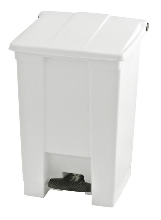 Pedaalemmer vk kunststof wit 45L