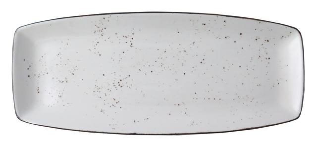 Serveerschotel curve Rustic wit 365x155mm