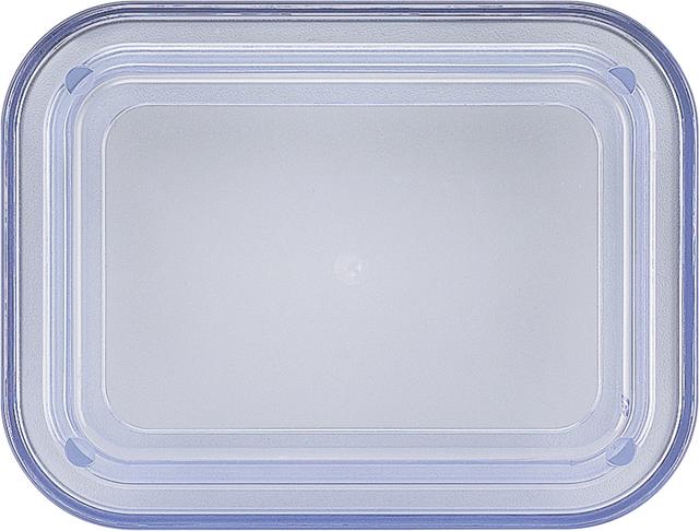 Bauscher Deksel hoog - 130x100mm - Blauw/Transparant