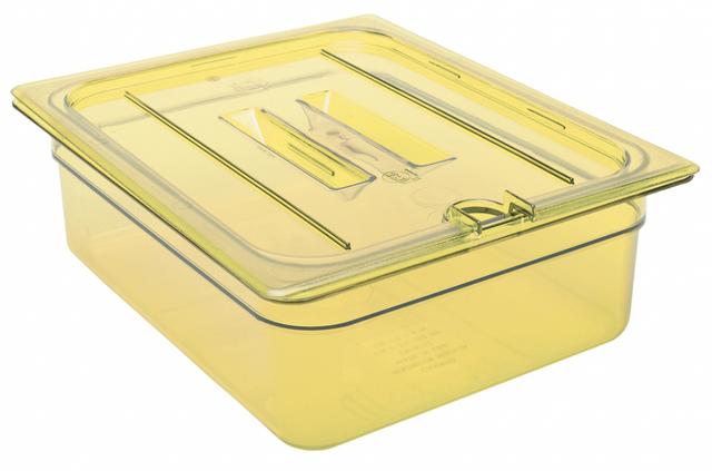 Cambro Deksel met lepeluitsparing en greep 1/2 GN - Amber