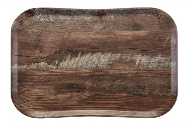 Cambro Dienblad wood grain - 530x325mm - Dark Oak