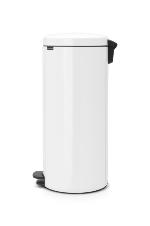 Pedaalemmer inz/metaal wit 30L