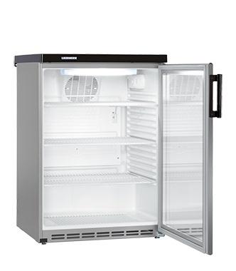 Koelkast FKvesf 1803 staalgrijs glasdeur 157L