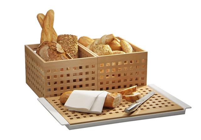 APS Houten box Brotstation - 340x260x125mm - Bruin