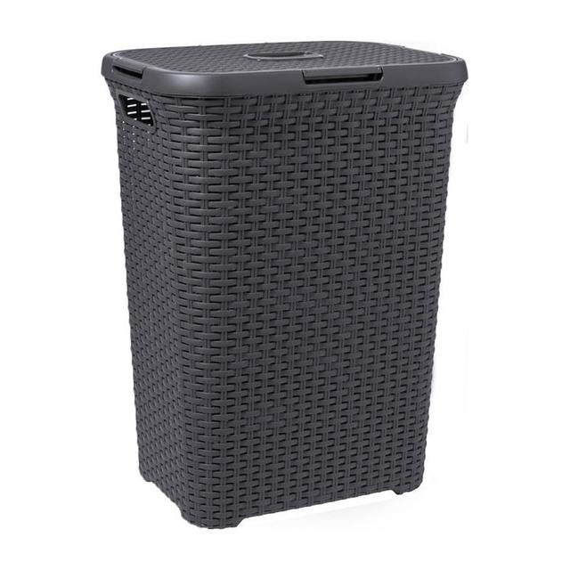 Wasbox Style m/d rh PP antraciet 60L