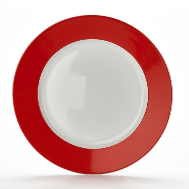 Bord m/brede rand Colour$ Rood 170mm