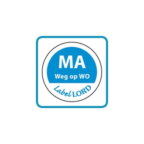 Label maandag -weg op- 500st