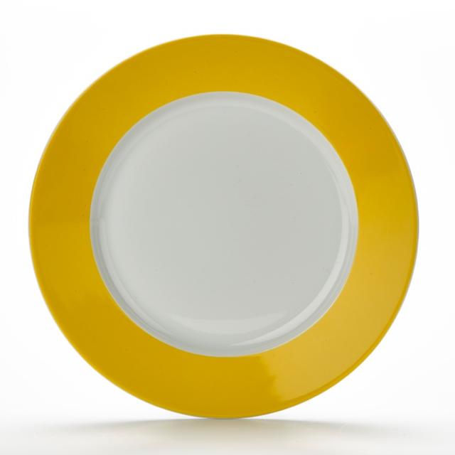 Bord m/brede rand Colour$ Geel 170mm