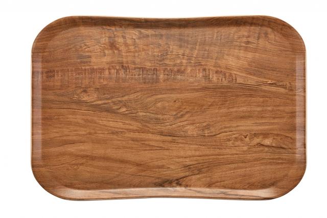 Cambro Dienblad wood grain - 530x325mm - Brown Olive