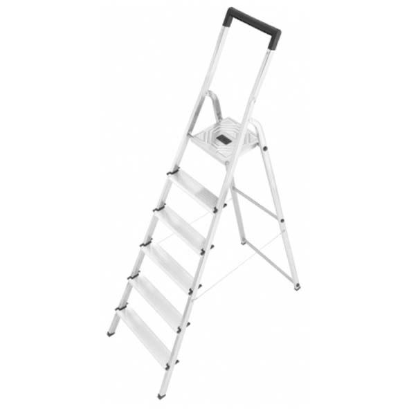 Trap HH 5 treden+plateau aluminium