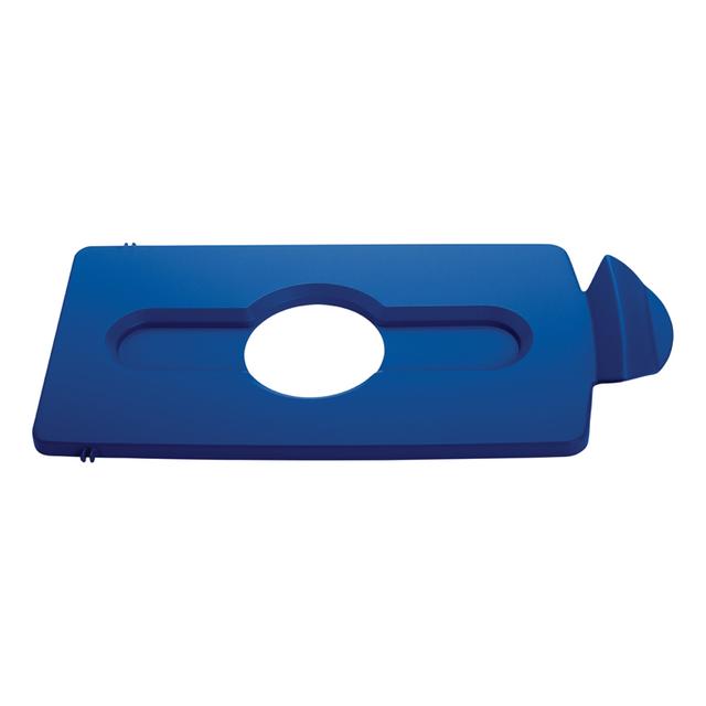 Deksel flessen/blik blauw voor Slim Jim Recyclingstation