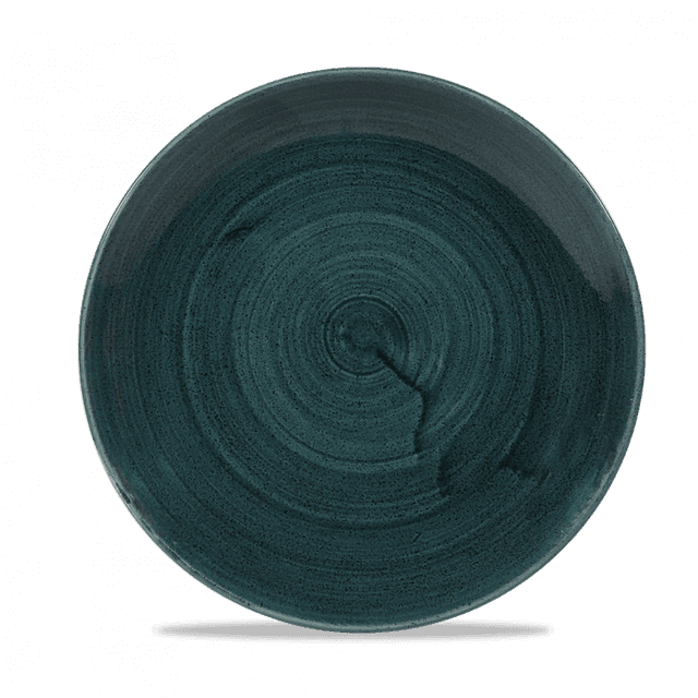 Churchill Stonecast Patina Coupebord plat - Ø217mm - Rustic Teal
