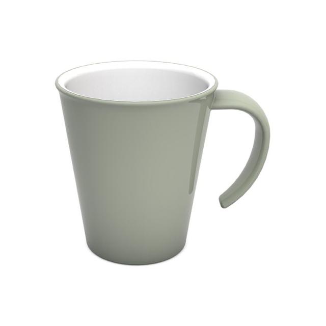 Koffiebeker met oor groot sage / wit PBT 300cc