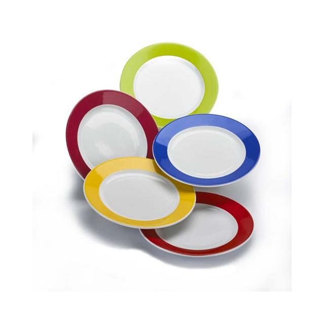 Bord Colour$ Mix 5 kleuren 240mm 5dlg