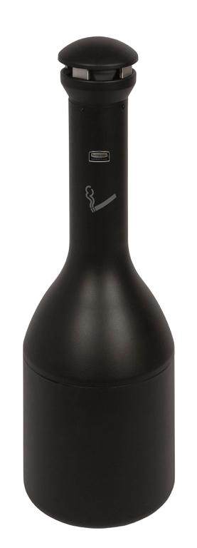 Asbak/peukenzuil Genie zwart 1000x330mm