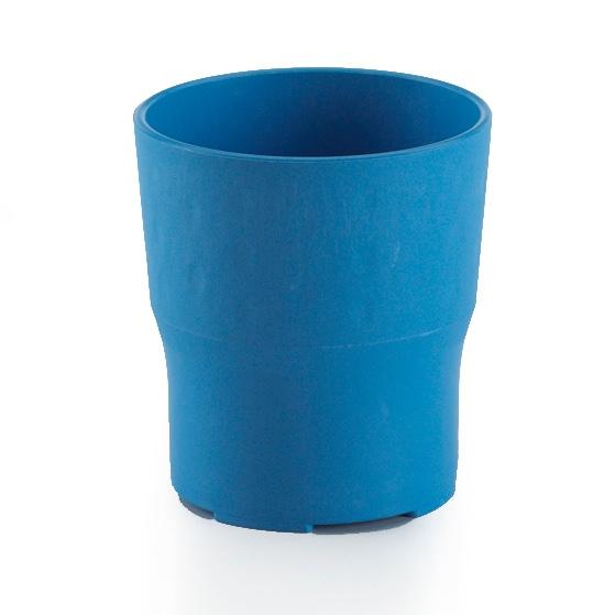 Beker stapelbaar blauw 100% plantaardig 200cc