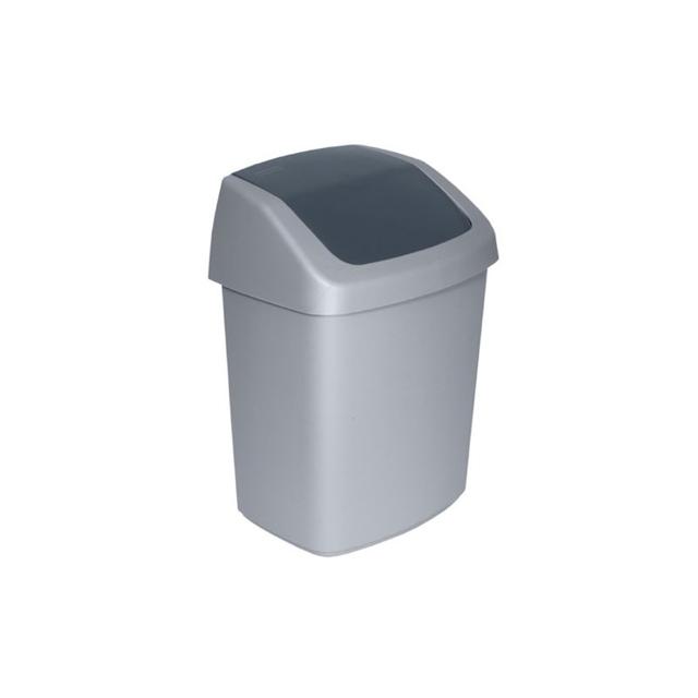 Afvalbak m/swingdks PP Antraciet 15L