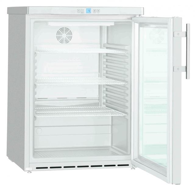 Koelkast FKUv 1613 staal/wit glasdeur 130L