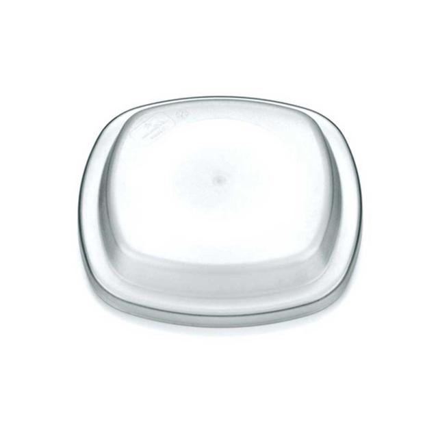 Deksel voor systeemschaal vierkant - 143x143x17mm - Grijs Transparant