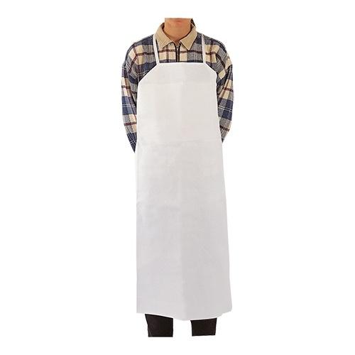 Schort m/bovenstuk katoen wit 950x700mm